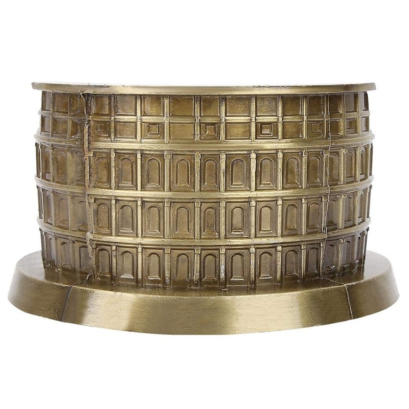 Biitfuu Metal Rome Colosseum Model, Retro Bronze Antique Architecture Handmade