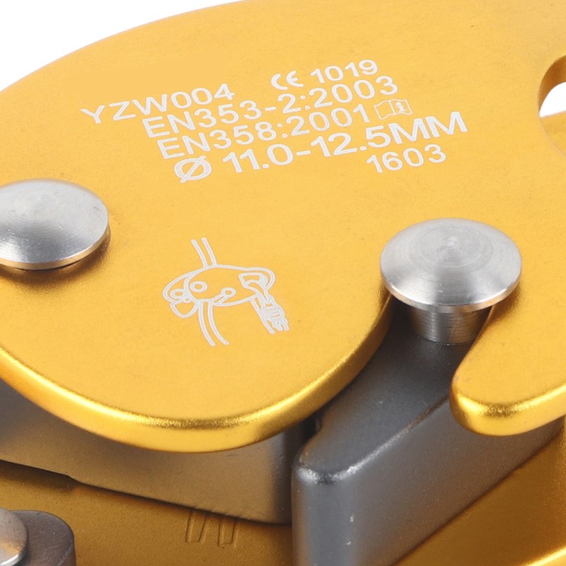 Self Braking Stop Descender for 11‑12.5mm Rope Clamp Grab Rescue