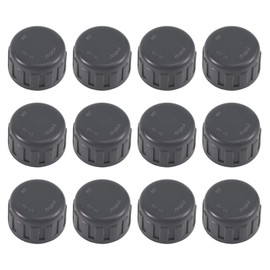 12pcs 1/2 Inch PVC Pipe Fitting End Female Thread Cap Plug Adapters, PVC Sprinkler Head Cap Off for Plumbing DIY Projects Drip Irrigation Systems & Garden Hose Pipe Repair Kit, BSPT Connection (Grey)
