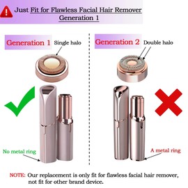Facial Hair Remover Replacement Heads for Generation 1 Finishing Touch Flawless Facial Hair Removal Tool for Women,18K Gold-Plated Rose Gold 3 Count,First Generation by BECHY. (3 PCS Rose Gold)