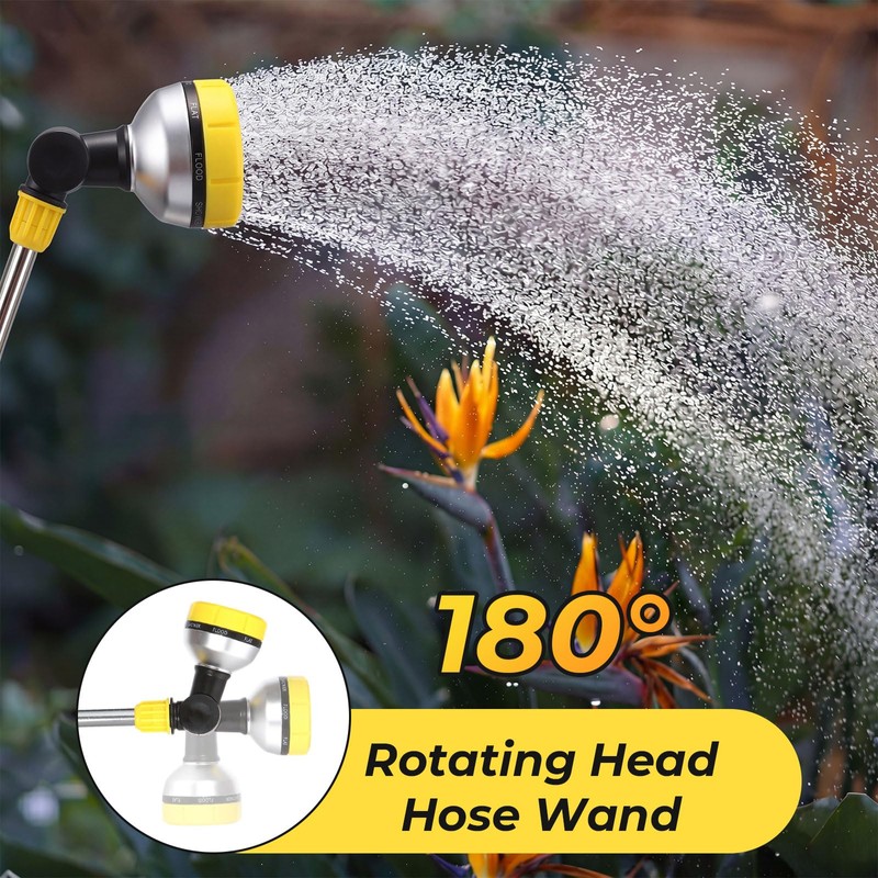 Hushee 4 Pcs Garden Watering Wand, 18.5 Inch Hose Watering