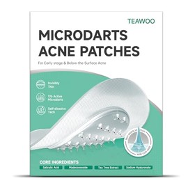 TEAWOO 36-Count Microdart Pimple Patches, Hydrocolloid Acne Patches with Salicylic Acid & Madecossoside, Microdart Zit Patches for Deep Blemishes & Ea