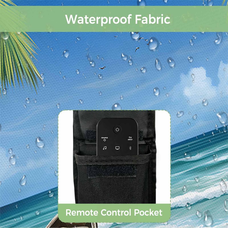 Outdoor TV Cover - Summer Palm Tree Ocean Beach Boat