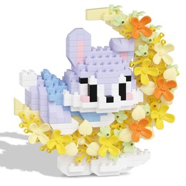 Micro Mini Rabbit Moon Animal Building, Cute Rabbit Mini Building Blocks Set, Colorful Rabbit Toy Educational Creative Model Building, for Girls and Boys Age 6-14, Gift for Christmas, Birthday