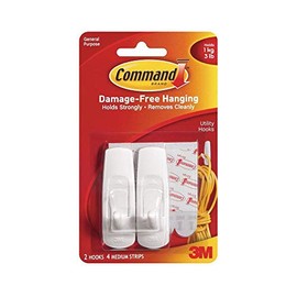 Command Strips 17001 Medium Hooks With Command™ Adhesive
