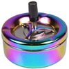 kogu Rotating Ashtray in Rainbow Design, Colourful Shiny, 11 cm