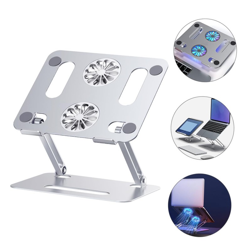 Mobestech 17.3 Inch Aluminum Alloy Dual Fan Cooling Pad Laptop