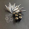 HTTMT MT218-002A- Universal Chrome Motorcycle Spike Bolts with Mounting Parts
