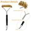 Set of 4 Robust Brass Grill Brush, Brass Brush Grill