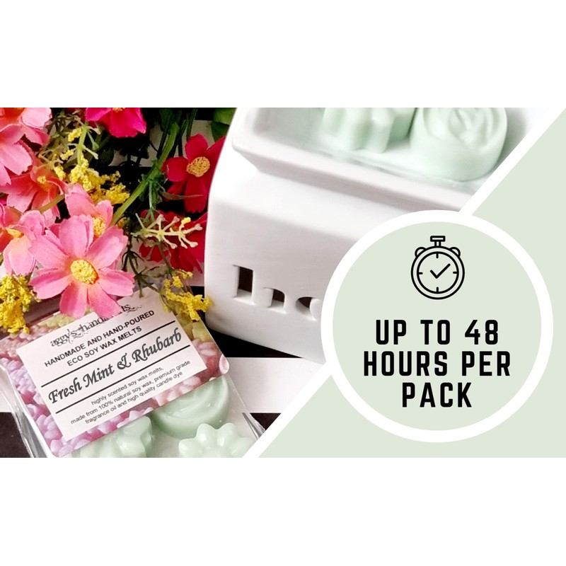 Fresh Mint & Rhubarb Highly Scented Soy Wax Melts