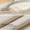 BTTN Fabric Shower Curtain, Linen Textured Heavy Duty Polyester Cloth
