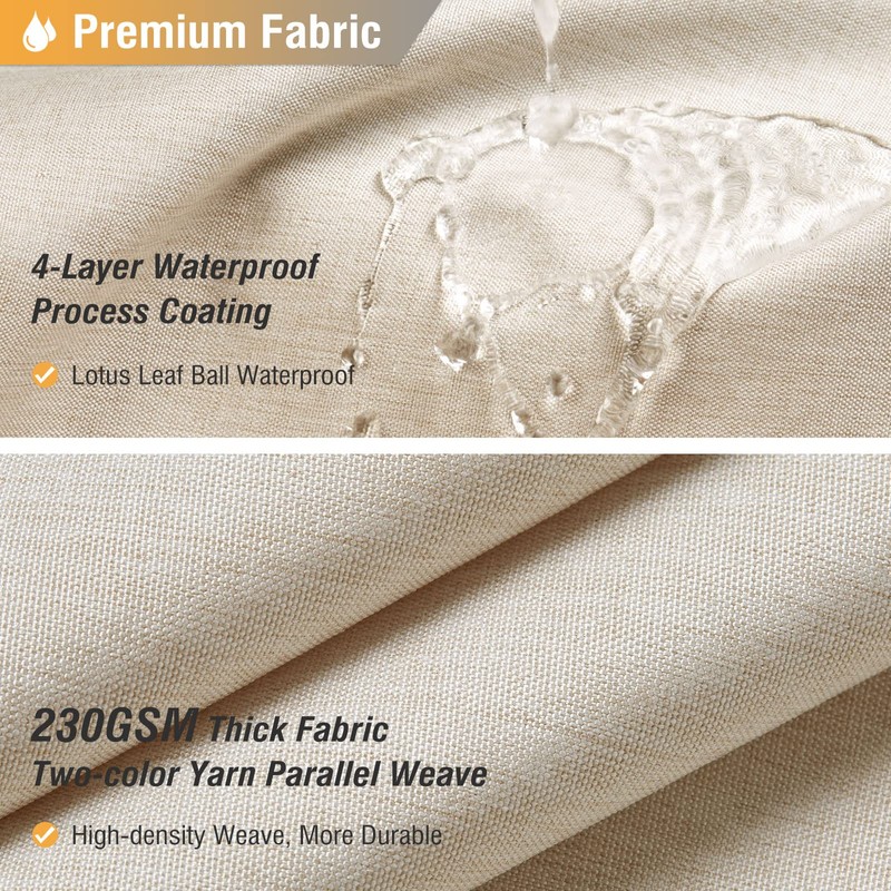BTTN Fabric Shower Curtain, Linen Textured Heavy Duty Polyester Cloth