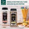 Soeos Himalayan Pink Salt Fine 39 oz + Ground Black