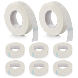 AHHALFFY 8 Rolls Medical Tape 1.25 cm × 9.14 m, Micropore Tape Breathable Nose Tape Nose Tape Eyelash Tape Non-Woven Fabric Medical Tape for Wound Eyelash Extensions