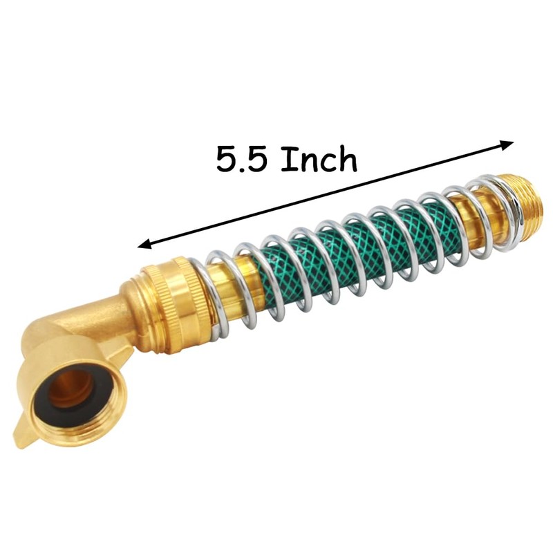 Uenede Brass 3/4" GHT Thread 5.5 Inches Length Garden Hose