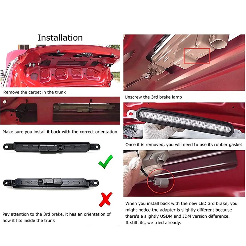 3rd Brake Light White Housing 8334A065 Fit for Mitsubishi Lancer