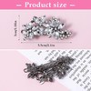 2 Pcs Rhinestone Hair Clips Wedding Hair Accessories Silver Diamond