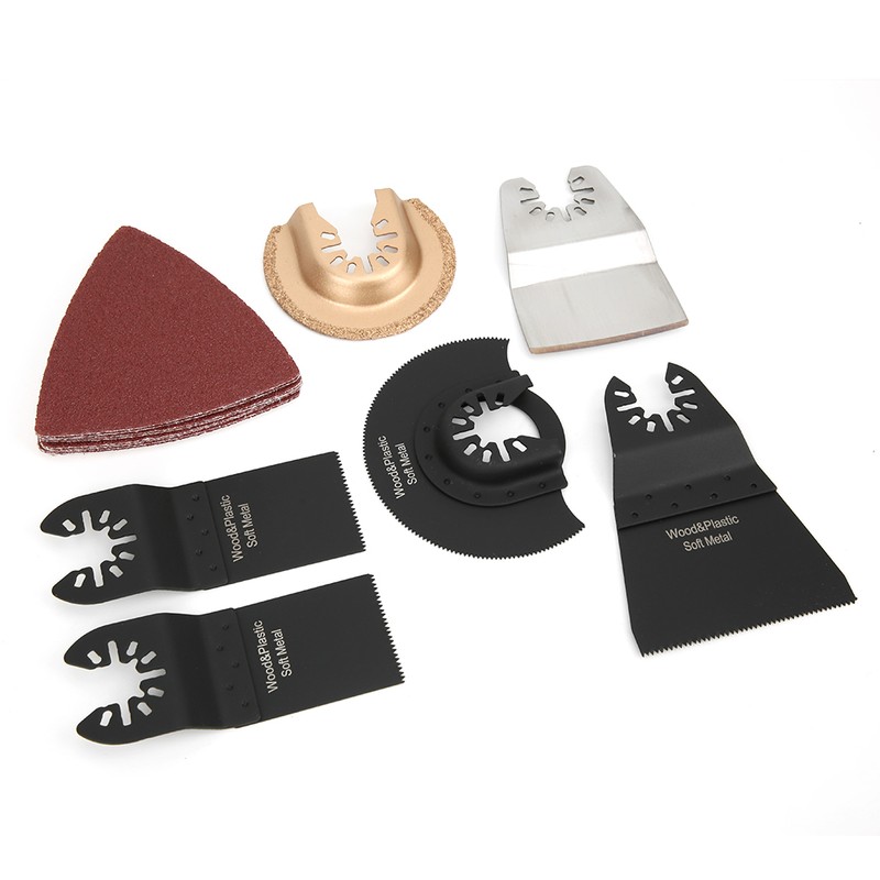 16Pcs Mix Oscillating Saw Blade Sandpaper Trimming Machine Accessories Woodworking