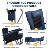 Folding Reclining Camp Chair with Footstool for Camp, Picnic, Lawn,