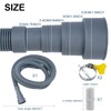 20FT Flexible Corrugated Drain Hose Kit for Washing Machine &