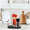 Alipis Black Wooden Salt and Pepper Mill Tray, Pepper Mill