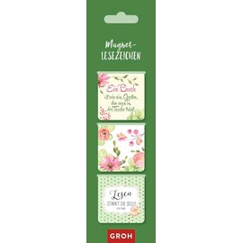 Magnetlesezeichen Ein Buch ist wie ein Garten, den man in der Tasche trägt.: magnetisches Lesezeichen