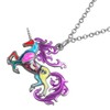 BAMAY Enamel Alloy Anime Unicorn Necklace Gifts for Girls Women