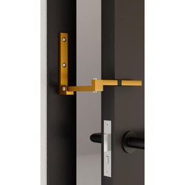 Scheffinger Door Lock V77 Heavy Duty Construction Maximum Resistance Reliable Protection Against Burglary for Front Doors in Pearl Gold