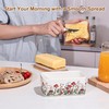 Fungi Fun Ceramic Mushroom Butter Dish with Lid and Knife,