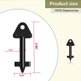 770767 Paper Towel Dispenser Key for Kimberly Clark,JRT Junior, in-Sight and Windows Single and Twin roll Bath Tissue dispensers 4Pack