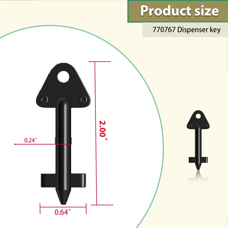 770767 Paper Towel Dispenser Key for Kimberly Clark,JRT Junior, in-Sight