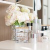 Relaxdays Makeup Organizer Round 3 Rotating Layers Cosmetic Jewelry Bamboo