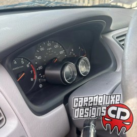 CARZDELUXE Dual gauge pod mount 52mm steering column dash cluster screw on.