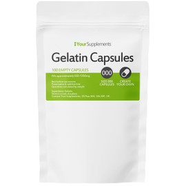 Your Supplements - Size 000 Empty Gelatin Capsules (100 Pack)