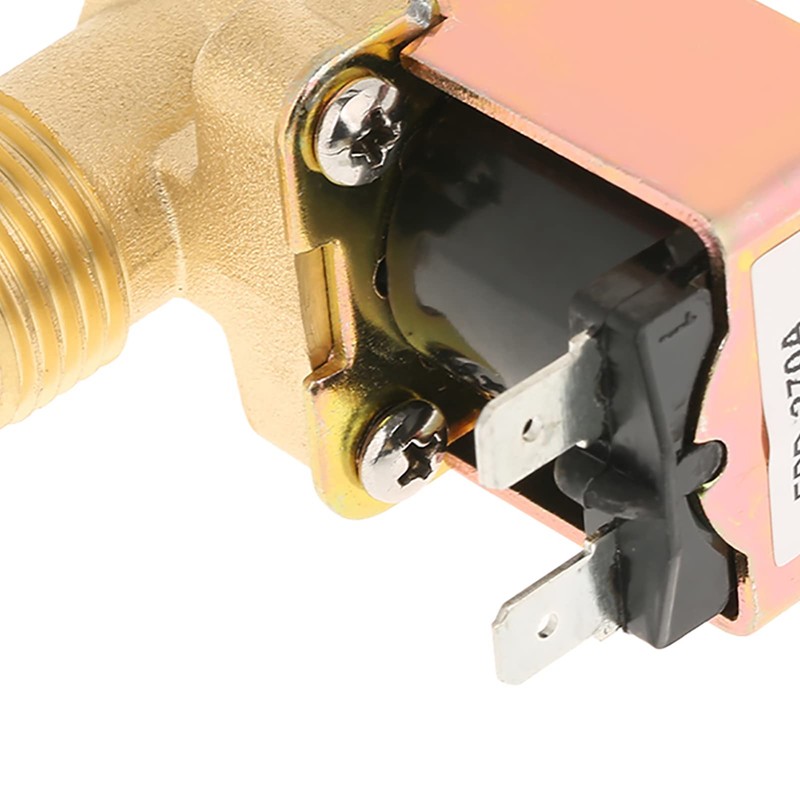 Brass Electric Solenoid Valve, 12V, 1/2 Inch, Water Control, Wear-Resistant,