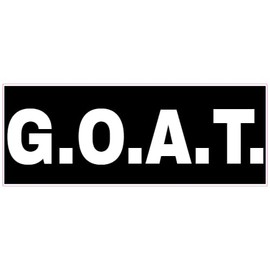 U.S. Custom Stickers Goat Greatest of All Time Black Sticker 8 Inch