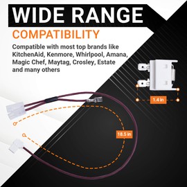 BlueStars (𝟐𝟎𝟐𝟒 𝐔𝐩𝐝𝐚𝐭𝐞) Premium 675813 Dishwasher Thermal Fuse Replacement Part - Easy to Install - Exact Fit for Whirlpool Kenmore Dishwashers - Replaces 3375557 3376359 675813 675813VP