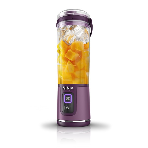 Ninja BC151PR Blast Portable Blender, Cordless, 18oz. Vessel, Personal Blender for Shakes & Smoothies, BPA Free, Leakproof Lid & Sip Spout, USB-C Rechargeable, Dishwasher Safe Parts, Passion Fruit