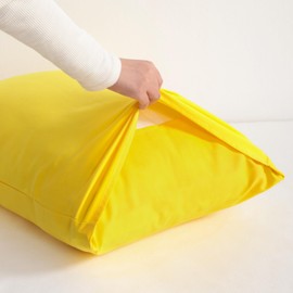 Organictune Pillowcases Microfiber Pillow Cases Standard Set of 2 with Envelope Closure Shrinkage and Fade Resistant Pillowcases(Yellow,20x26 Inches)