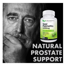 Dr. Martins Saw Palmetto 1000mg (180 Cápsulas) Salud De Próstata Sabor Sin Sabor