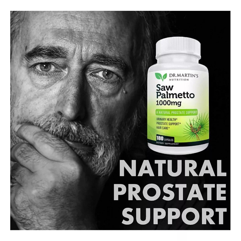 Dr. Martins Saw Palmetto 1000mg (180 Cápsulas) Salud De Próstata