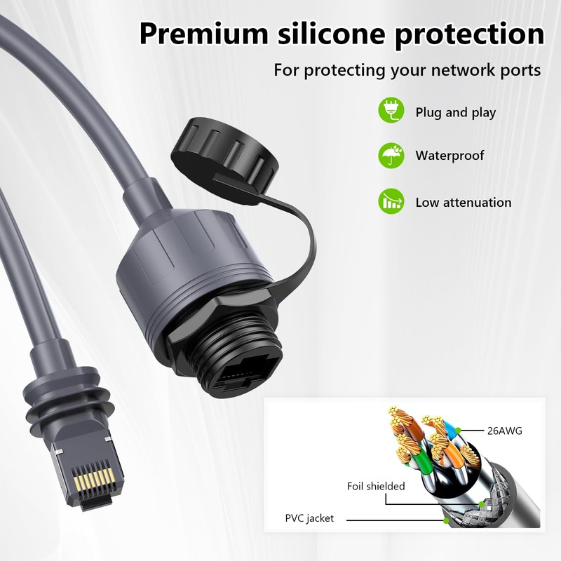 WingFly Starlink Gen 3/Mini Ethernet Adapter, Waterproof Extension Repair Coupler