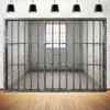 Prison Jail Bars Backdrop, Murder Crime Theme Party Police Mugshot