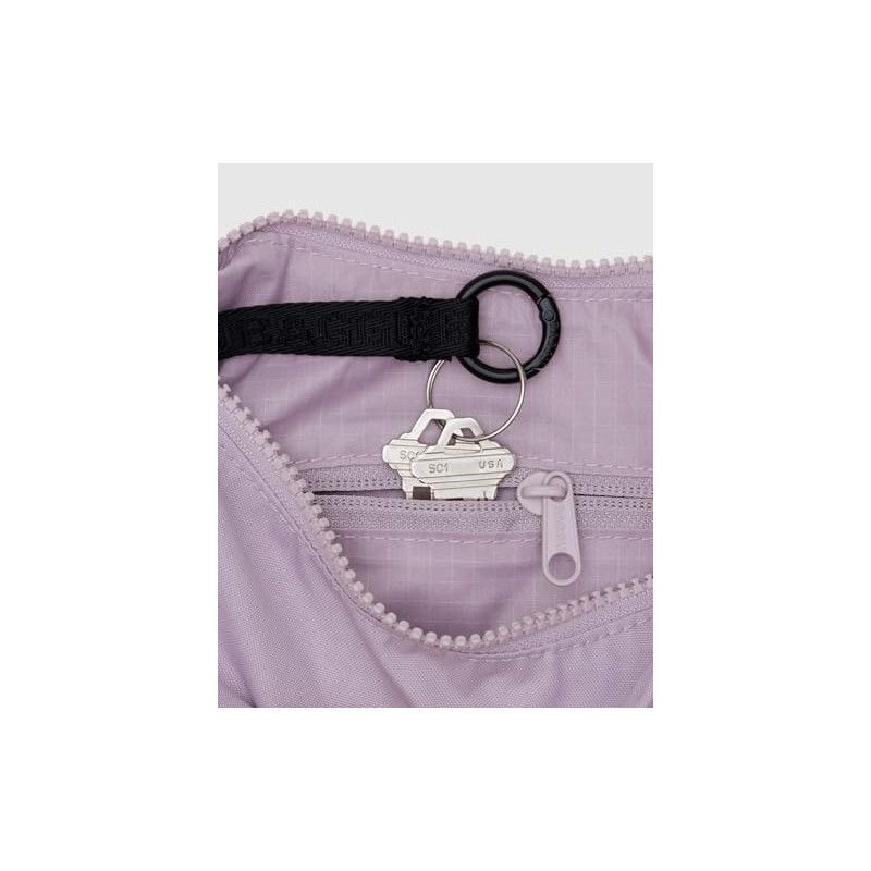 BAGGU Small Nylon Crescent Bag - Dusty Pink
