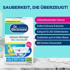 Dr. Beckmann Intensive Toilet Foam Cleaner, Self-Activating Foam 3x 100 g (A product image shows two different versions)