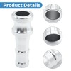 ZUDKSUY 2Pcs Camlock Fittings 1" Aluminum Global Cam and Groove