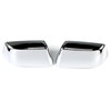 AUCERAMIC 2 PCS Chrome Top Half Mirror Cover Cap Fit