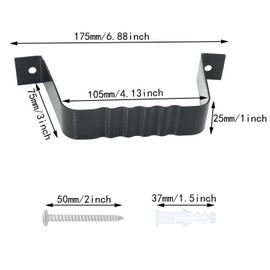 ITROLLE 2PCS Aluminum Downspout Adapter Gutter Strap Square Pipe Fixed Leader Strap for Installation Gutter Downspout Strap with Screws