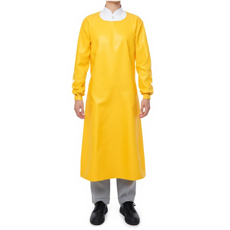 ELEBOX Waterproof Apron Smock with Long Sleeves, Safety lab Aprons