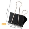 Bulldog Clips, 60PCS Binder Clips, 32mm Foldback Clips Medium Paper